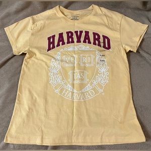 Harvard University Girls Unisex Short Sleeve Graphic Tee T-shirt Top 14/16